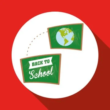 Flat illustration of Back to School design , vector 스톡 일러스트