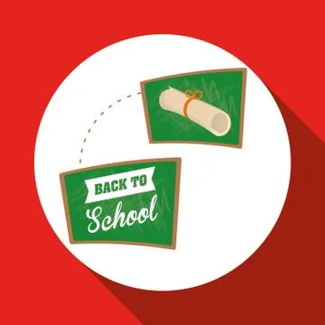 Flat illustration of Back to School design , vector Stockillustratie