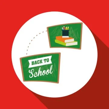 Flat illustration of Back to School design , vector 스톡 일러스트