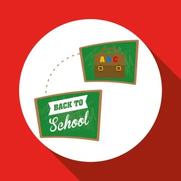 Flat illustration of Back to School design , vector Stock Illustration