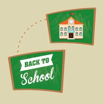 Flat illustration of Back to School design , vector 스톡 일러스트