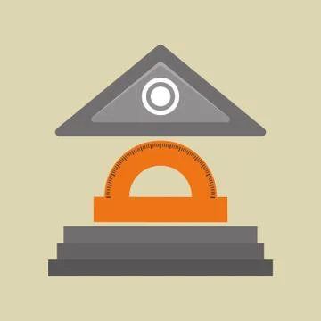 Flat illustration of Back to School design , vector Stock Illustration