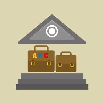 Flat illustration of Back to School design , vector 스톡 일러스트