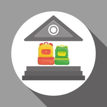 Flat illustration of Back to School design , vector 库存插图