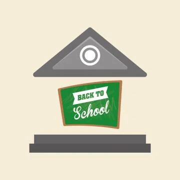 Flat illustration of Back to School design , vector Stockillustratie