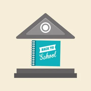 Flat illustration of Back to School design , vector Stockillustratie