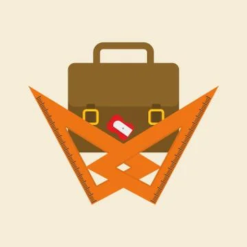 Flat illustration of Back to School design , vector 스톡 일러스트