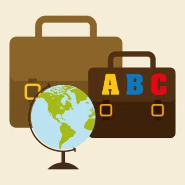 Flat illustration of Back to School design , vector 스톡 일러스트