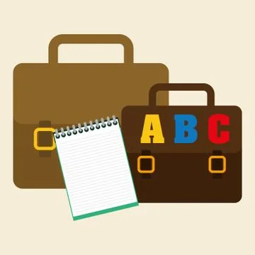 Flat illustration of Back to School design , vector 스톡 일러스트