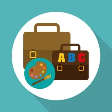 Flat illustration of Back to School design , vector Stock Illustration