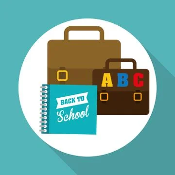Flat illustration of Back to School design , vector Illustrazione stock