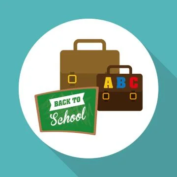 Flat illustration of Back to School design , vector Stock Illustration