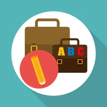 Flat illustration of Back to School design , vector Stock Illustration