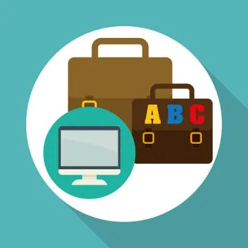 Flat illustration of Back to School design , vector Stock Illustration