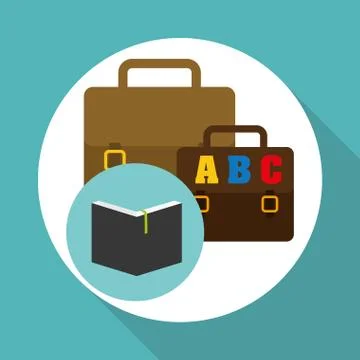 Flat illustration of Back to School design , vector Stockillustratie