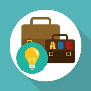 Flat illustration of Back to School design , vector Stock Illustration