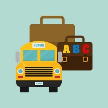 Flat illustration of Back to School design , vector Stockillustratie