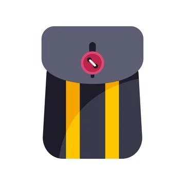 Flat illustration of a backpack with yellow stripes Stockillustratie