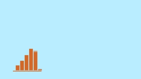 Flat illustration of bar chart, graph sign symbol Stock Footage 119116468