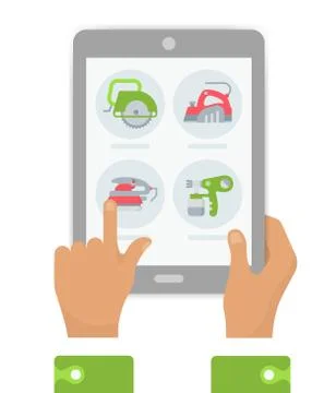 Flat Illustration of Building Tools. Ilustración de archivo