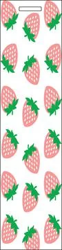 A flat illustration with clean outlines and solid colors featuring strawberry Stock Illustration