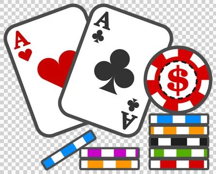Flat illustration of gambling  with transparency Stock Illustration
