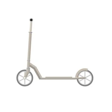 Flat illustration of gray Kick Scooter Illustration