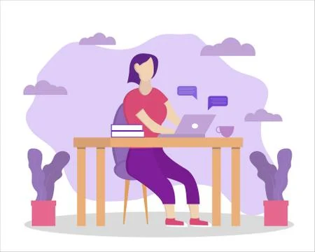 Flat Illustration 스톡 일러스트