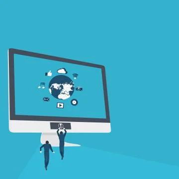 Flat illustration of Internet security Stock Illustration