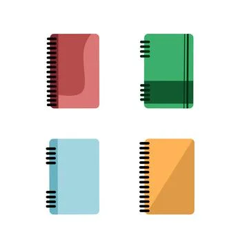Flat illustration of opened notebook. Office and school vector concept paper  イラスト素材