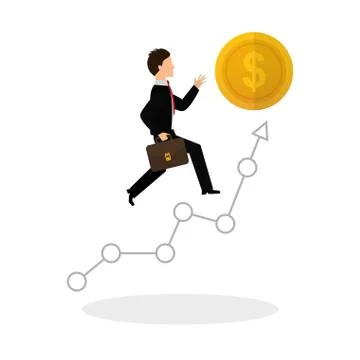 Flat illustration of profit design , editable vector 스톡 일러스트