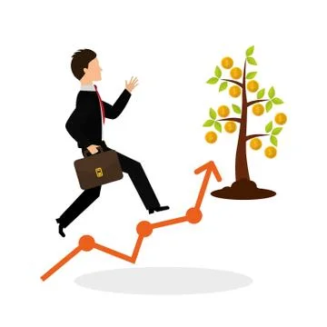Flat illustration of profit design , editable vector 스톡 일러스트