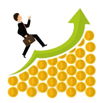 Flat illustration of profit design , editable vector 스톡 일러스트