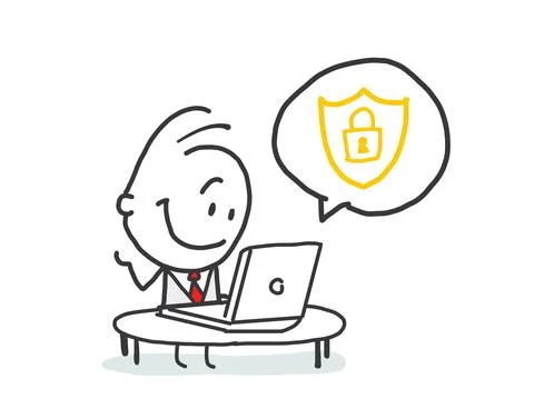 Flat illustration of security center. Eps10 Stock-Illustration