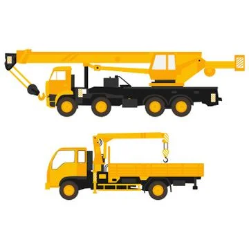 Flat illustration of set crane Stock Illustration