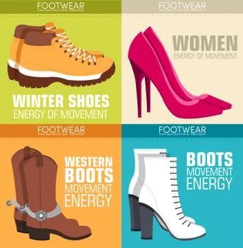 Flat illustration set of shoe equpment backgrounds. Vector illustration elements イラスト素材