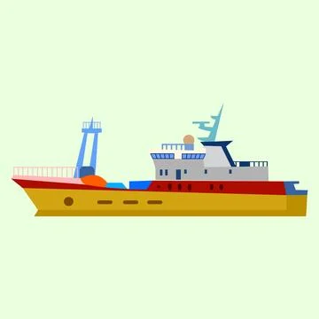 Flat illustration of ships icon for web design. Illustration of a ship イラスト素材
