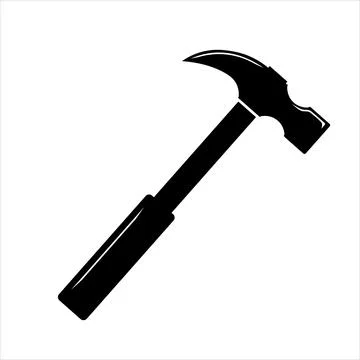 Flat illustration of simple hammer. Vector for web and app Stock-Illustration