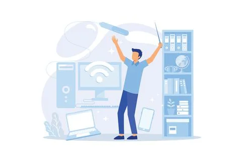Flat illustration of system administrator. Stock-Illustration