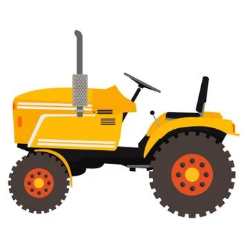 Flat illustration of a tractor Stock Illustration