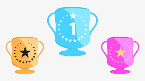 Flat illustration trophy vector file Stock Illustration