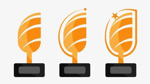 Flat illustration trophy vector file Stock Illustration