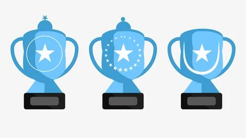 Flat illustration trophy vector file Stock Illustration
