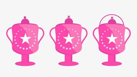 Flat illustration trophy vector file Stock Illustration