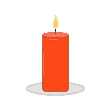 Flat illustration of typical scented wax candle. イラスト素材