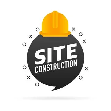 Flat illustration under construction for site design. Vector banner. Web banner Stockillustratie