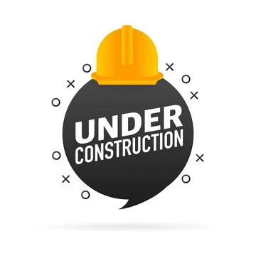 Flat illustration under construction for site design. Vector banner. Web banner 库存插图