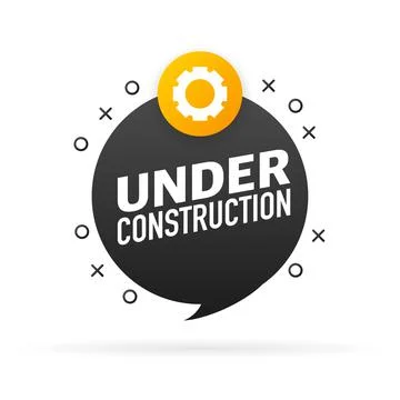 Flat illustration under construction for site design. Vector banner. Web banner Stock Illustration