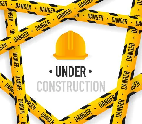 Flat illustration under construction for site design. Vector banner. Web banner Stock Illustration