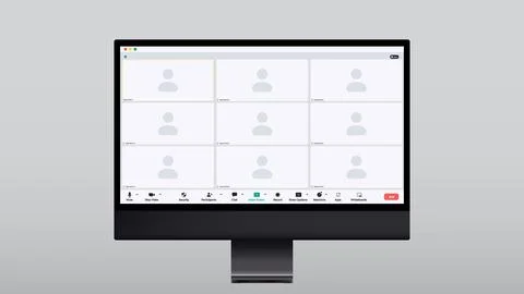 Flat illustration on white backdrop. Flat vector illustration. Computer Illustrazione stock